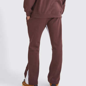 Survêtement évasé de haute qualité, lavage à l'acide, 100% coton, sweat-shirt mi-lourd, pantalon de survêtement empilé, jogging, survêtement d'hiver pour homme - Product Image 6