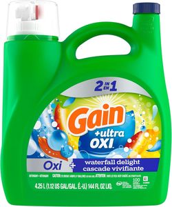 Gain Ultra Oxi Detergente líquido desechable ecológico para ropa Jabón líquido con aroma a cascada 100 Cargas 4,25 L - Product Image 2