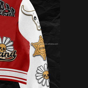 Veste universitaire pour hommes à bas prix veste de baseball à la mode avec logo brodé personnalisé veste universitaire Lettermen pour hommes - Product Image 5