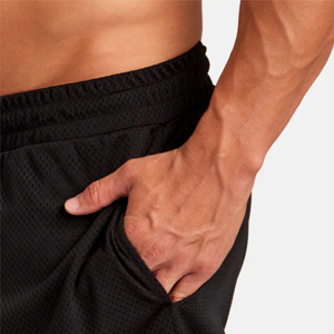 Men's Summer Casual Fit Shorts Breathable Spandex Polyester <b>Blend</b> Soft Touch Fabric Elastic Waistband Solid Pattern Embroidered - Product Image 4