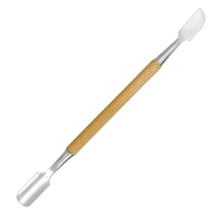 Pousse-cuticules professionnel double face de qualité supérieure, avec embout réversible, fabriqué en acier inoxydable de qualité supérieure
