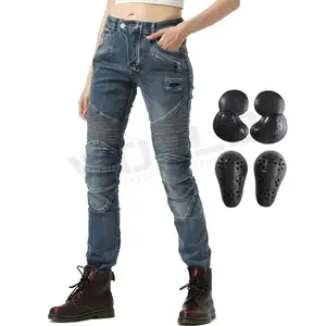 Wholesale Customized Distressed Biker Knee Padded Pants Mens Plus Size Summer Denim Trousers For Unisex