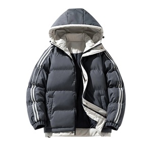 Parka con capucha cálida cortavientos para invierno 2024 para hombre, chaqueta, abrigo de tela gruesa, prendas de vestir largas de marca, Parka informal clásica a la moda - Product Image 1