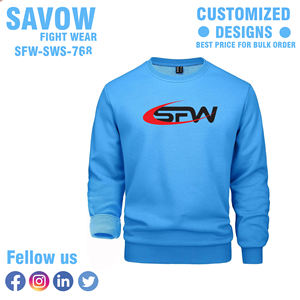 Sudaderas de alta calidad, gran oferta, sudaderas 100% de algodón para hombres, diseño de cuello redondo estampado en relieve 3D personalizado - Product Image 3