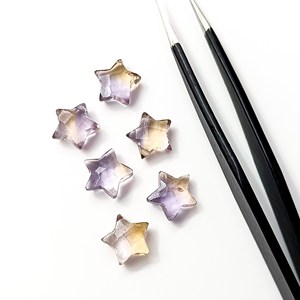 Ametrine Faceted Star Shape Natural Ametrine Gemstone <b>Beads</b> Loose Hand Carved <b>Beads</b> 10MM Star <b>Beads</b> Jewelry Making Factory Price - Product Image 1