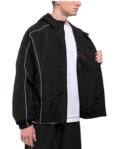 Custom LOGO Embroidery 100%Polyester Hooded <b>Jackets</b> Foldaway Zip up Hood Coat <b>Men's</b> <b>Travelling</b> Lightweight Windbreaker <b>Jacket</b> - Product Image 5