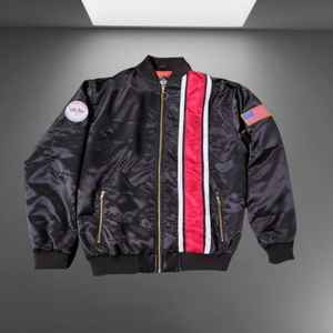 Vente en gros vestes noires en satin de baseball oxford Bomber brodées Vestes de baseball en satin Veste de baseball personnalisée - Product Image 2