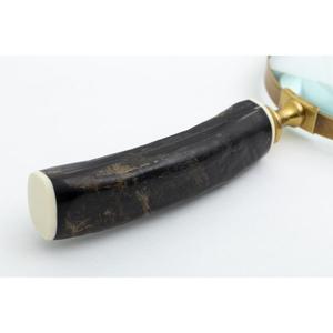 Lupa de borde dorado, instrumento náutico ligero, lupa de lujo, mango de bocina de cristal, precios baratos - Product Image 4