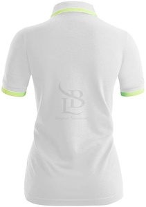 Nouvelle arrivée meilleure qualité 2025 femmes blanc vert mode deux boutons polo femmes chemise de sport avec Logo personnalisé - Product Image 3