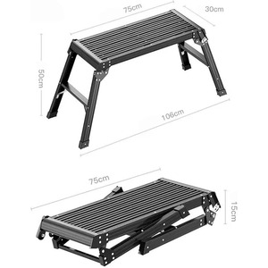 Deliladder <strong>Work</strong> <strong>Platform</strong> in <strong>Aluminum</strong> Black Color - Product Image 2
