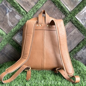 Mochila de cuero de vaca personalizable de alta calidad lona YKK cremallera Unisex multiusos 20-35L capacidad portátil bolsillo Haeron - Product Image 3