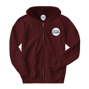 Hoodie Unisex Tri-Blend Hoodie Custom Full-Zip Personalized <b>Vinyl</b> or Glitter Print Independent Trading Co Zipper Hoodies - Product Image 5