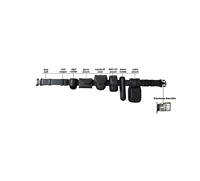 Kit de ceinture de service 8 en 1 avec pochettes Ceinture de sécurité utilitaire pour équipement de défense personnelle