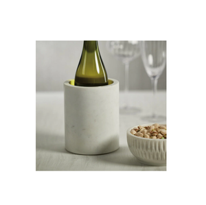 Enfriador de vino de mármol, almacenamiento de utensilios de cocina, Enfriador de vino de mármol, soporte para artículos de fiesta, forma redonda y color de mármol natural - Product Image 6