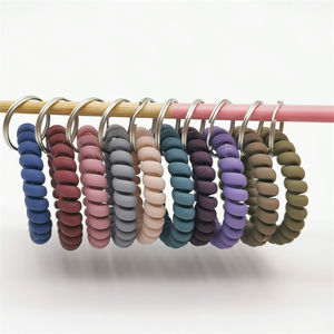 Bracelet extensible porte-clés Flexible spirale poignet porte-clés Sauna <span class=keywords><strong>piscine</strong></span> ID Badge Gym dragonne porte-clés - Product Image 2