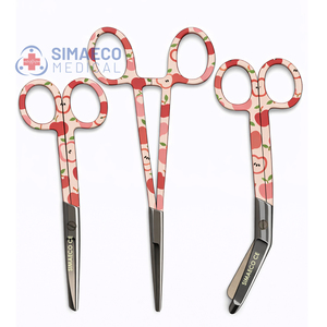 Ensemble de ciseaux infirmiers 3 pièces – Kit d'instruments manuels : Pince à artère 6 pouces, Ciseaux infirmiers 5 pouces, Ciseaux à pansements 5,5 pouces – Design Thème Pomme pour - Product Image 1