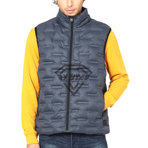 Gilet matelassé pour homme avec logo personnalisé OEM, léger, chaud, sans manches, veste respirante pour l'extérieur, gilet matelassé pour homme - Product Image 1