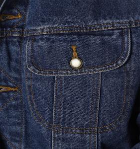 Veste en jean streetwear vintage pour hommes avec broderie en strass Veste en jean personnalisée avec décoloration par le soleil pour hommes - Product Image 4