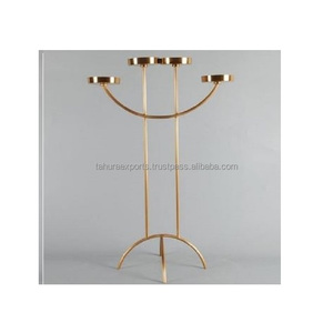 Bougeoir en métal de luxe Meilleur fini Nouveau design Bougeoir en métal Chandelier pour la décoration de la maison Qualité supérieure - Product Image 6