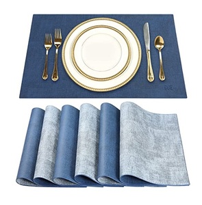 Sets de table en cuir de haute qualité Sets de table en cuir de cuisine personnalisés en gros Sets de table ronds en cuir - Product Image 2