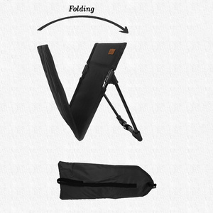 Chaise de sol pliable en tissu Oxford moderne et confortable pour le camping à la plage en plein air avec dossier réglable - Product Image 6