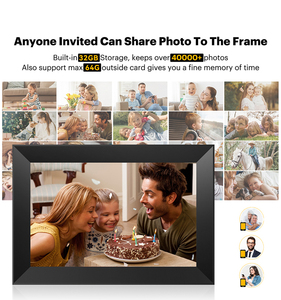 Cadre photo numérique à écran IPS de 10 pouces avec horloge WiFi Projection vidéo et musique Logo personnalisé Format <span class=keywords><strong>DLAN</strong></span> Compatibility-MP4 et MP3 - Product Image 4