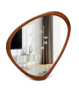 Espejo de marco de pared de madera, espejo de madera de pared decorativo asimétrico para sala de estar dormitorio de Azora Industries - Product Image 6