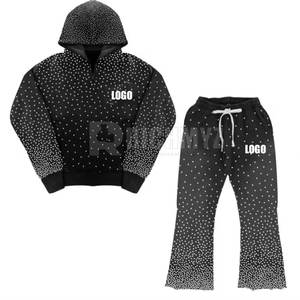 Fabricants OEM de survêtements tendance avec strass, survêtement uni avec strass, survêtement décontracté - Product Image 1