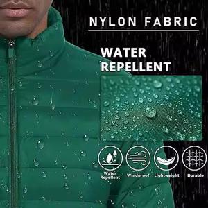 เสื้อแจ็คเก็ตพัฟเฟอร์ผู้ชายคุณภาพสูงสำหรับฤดูหนาว สวมใส่สบายๆ สำหรับกิจกรรมกลางแจ้ง มีโลโก้ด้านหน้า สีพื้น ระบายอากาศได้ดีและแห้งเร็ว - Product Image 6