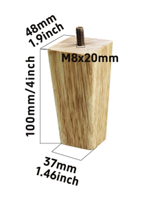 Pieds de meubles en bois massif pieds en bois de remplacement pour canapé chaise armoire cuisine école pieds modernes pieds de meubles contemporains - Product Image 2