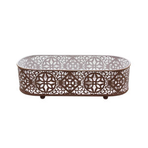 Bougeoir de l'avent en métal et fer au design moderne en vrac vente en gros rose doré pour la maison et la décoration d'éclairage de fête de Noël - Product Image 1