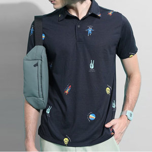 Polo pour homme de qualité supérieure, léger, à séchage rapide, couleur unique, vêtements de sport - Product Image 1