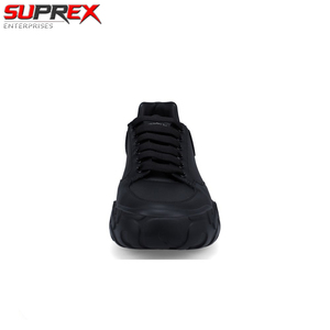 SUPREX ENTERPRISES Baskets montantes noires en cuir véritable, imprimé léopard, à lacets, anti-odeur, décontractées, mode, haute qualité - Product Image 3
