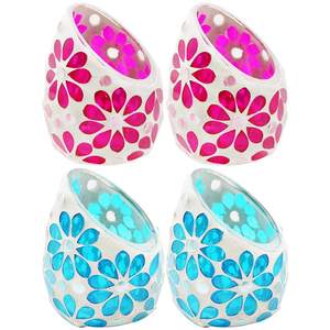 Mosaico de vidrio Multicolor Forma de botella Hermosas cuentas Diseño Portavelas - Product Image 5