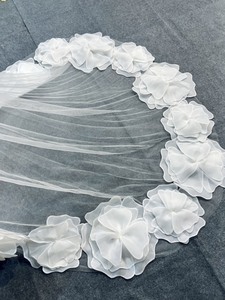 New Collection <b>Wedding</b> <b>Accessories</b> Bridal Veils Made From 3D Flower Handmade Best Selling with Best Price - Product Image 6
