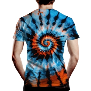 Drop shoulder personalizado tie Dye camiseta unisex tie Dye camiseta fabricación en blanco sublimación tie Dye camisetas - Product Image 5
