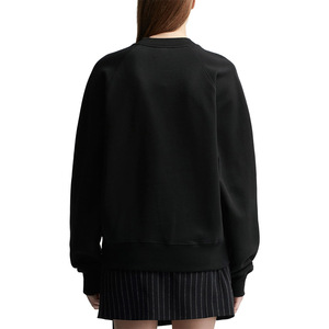 Pull-over à col rond imprimé surdimensionné pour femmes, sweat-shirt en coton à manches longues et épaules tombantes de haute qualité - Product Image 3