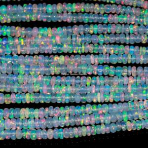 Venta caliente Natural etíope Welo Opal Cuentas de piedras preciosas sueltas Multi Fire para collar Fabricación de pulseras - Product Image 3