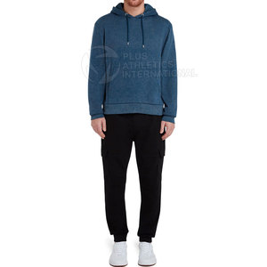 Sweats à capuche délavés à l'acide pour hommes Sweat à capuche décontracté en coton mélangé avec un design moderne pour les hommes Mode classique Sweats à capuche délavés à l'acide pour hommes - Product Image 3