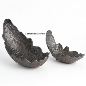 Juego de 2 Tazones Decorativos de Aluminio con Acabado Plateado para el Hogar y Hoteles, Tazón para Servir Vajilla a Precio de Mayoreo - Product Image 1