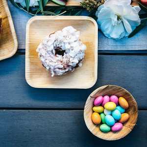 Bols jetables Décoration de fête Utilisation en cuisine Assiettes en feuilles de palmier Écologiques Compostables Biodégradables Assiettes en feuilles de palmier - Product Image 3