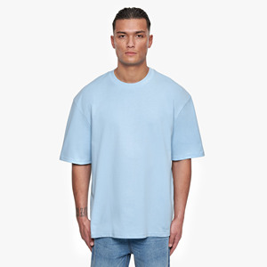 T-shirt unisexe surdimensionné en jersey 100% coton personnalisable, anti-froissement, respirant, avec logo sur le devant, motif uni pour homme - Product Image 1