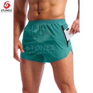 Personnalisé America Vintage Streetwear Fitness Sports Short de jogging Double Hommes Impression numérique Short en maille uni pour hommes - Product Image 6