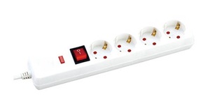 Multipresa a 4 prese con protezione e interruttore, 1,5 m, bianca (GSC 100005016) - Product Image 1