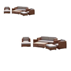 Conjunto de sofá de sala de estar de lujo, sofá con reposabrazos de madera, muebles modernos para Hotel, Villa, sofá seccional, fabricante indonesio - Product Image 2