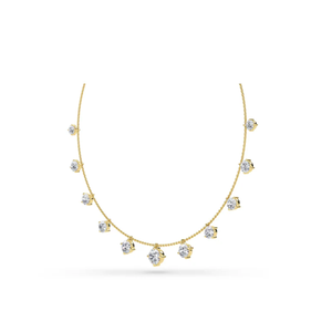 Agregue brillo a su estilo con el collar de diamantes cultivados en laboratorio de línea fina cuádruple Ideal para capas y regalos - Product Image 3