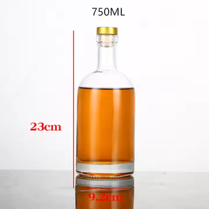 Nhà máy tùy chỉnh 500ml 700ml 750ml rượu chai thủy tinh Vodka Tequila chai với nút chai botella de vidrio - Product Image 5