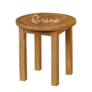 Mobilier de maison Table basse ronde classique Table basse minimaliste en bois de teck 50 cm à latte ronde pour le salon, la terrasse - Product Image 4