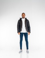 Chaqueta Impermeable y Transpirable con Cierre para Hombre, para Invierno y Actividades al Aire Libre, con Acolchado Confortable, Color Negro, de Imperio Shop