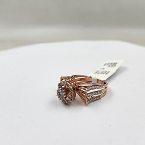 Phụ Nữ 14 Karat Trắng/Rose Gold Kim Cương Nhẫn Với Vòng Brilliant Cut Gi Chứng Nhận Cho Đám Cưới Engagement Party - Product Image 6